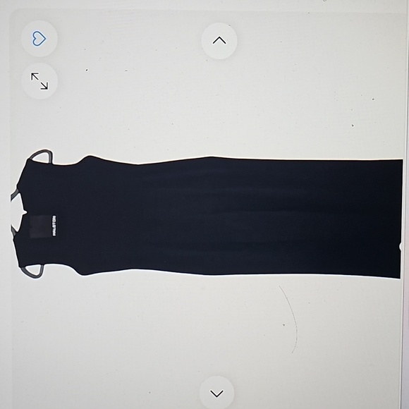 NWT Halston Black Wide Leg Gold Chain Waist Detail Junpsuit Size 4 - Picture 3 of 10